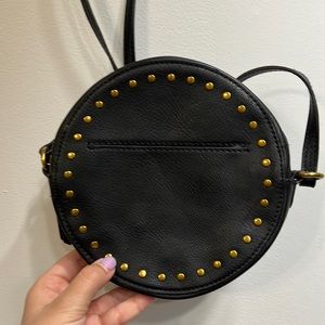 Universal Thread Black with Gold Studs Circular purse